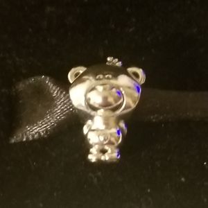 Pandora sterling silver Theo teddy bear charm